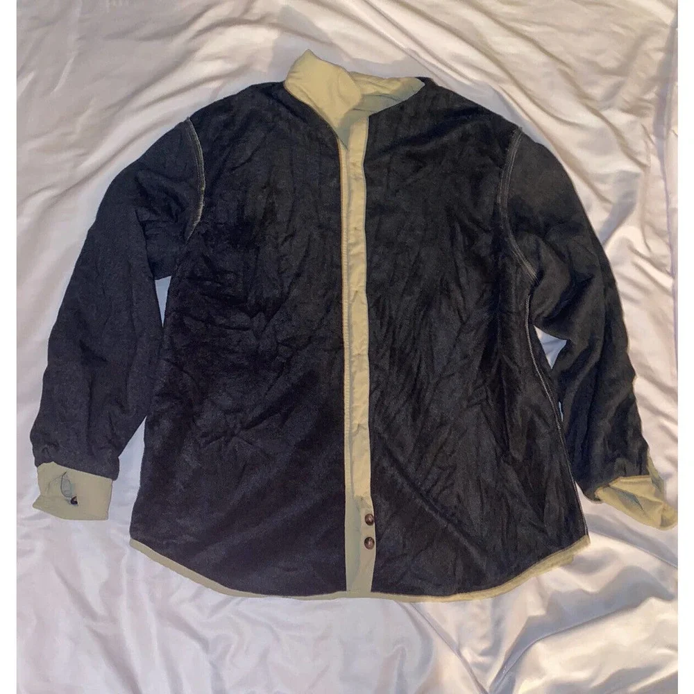 Duluth Trading Hanger Bender Fire Hose Fleece Lined Shacket‎ Nylon Jacket Large